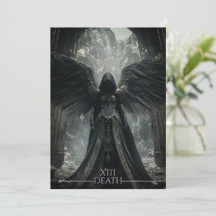 Invitation Dark Angel Death Tarot Card Halloween Party