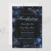 Invitation Dark Blue Boho Witch Crystals Black Handfasting (Devant)