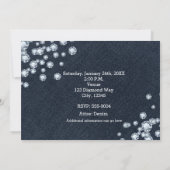 Invitation Dark Denim & Diamonds Photo Anniversaire Invitatio (Dos)