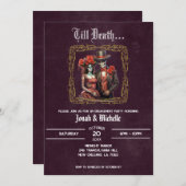 Invitation Dark Dia De Los Muertos (Devant / Derrière)