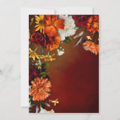 Invitation Dark Elegant Summer Sunset Floral Wedding (Dos)