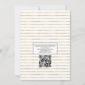 Invitation Dark Emerald et Gold Floral QR Code RSVP Mariage (Dos)