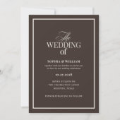 Invitation Dark Espresso Brown | Luxe Neutral Wedding (Devant)
