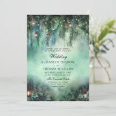 Invitation Dark Fairytale Mariage Enchanted Forest Thème (Debout devant)