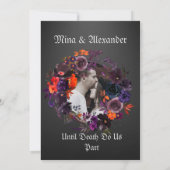 Invitation Dark Goth Halloween Thème Mariage (Dos)