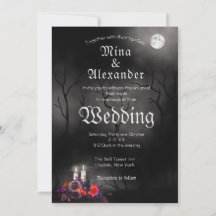 Dark Goth Halloween Thème Mariage