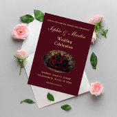 Invitation Dark Gothic Romance Burgundy Custom Photo Wedding