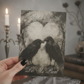Invitation Dark Gothique Noir & Tan Raven Mariage de script