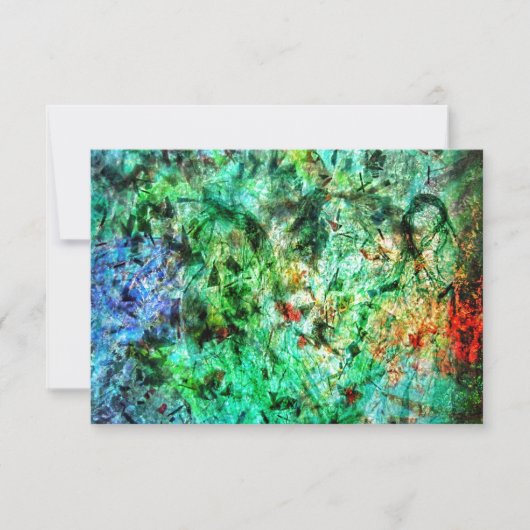 Invitation Dark green abstract invitation,Calm green abstract (Devant)