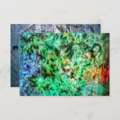 Invitation Dark green abstract invitation,Calm green abstract (Devant / Derrière)
