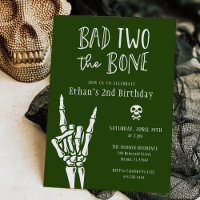 Dark Green Bad Deux The Bone 2nd Birthday Party