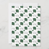 Invitation Dark Green Brunette Cheveux Princesse Anniversaire (Dos)