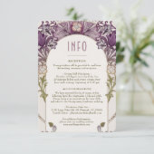 Invitation Dark Lavender Mariage INFO William Morris (Debout devant)
