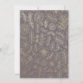Invitation Dark Mocha Gold Floral (Dos)