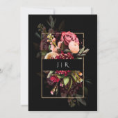 Invitation Dark Moody Bloom Dutch Masters Black Mariage (Dos)