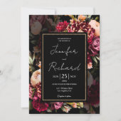 Invitation Dark Moody Bloom Néerlandais vieux maîtres Mariage (Devant)