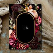 Invitation Dark Moody Dutch Masters Floral Black Mariage
