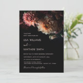 Invitation Dark Moody Floral | Chrysanthemum Wedding (Debout devant)