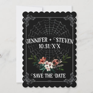 Invitation Dark Moody Goth Wedding Enregistrer la date