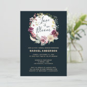 Invitation Dark Moody Love est dans la Fête des mariées Bloom (Debout devant)