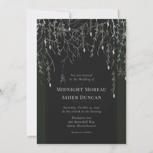 Invitation Dark Moody Mariage gothique (Devant)