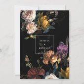 Invitation Dark Moody Romantic Floral Dutch Painterly Wedding (Dos)