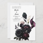 Invitation Dark Moody Romantic Floral Mariage blanc<br><div class="desc">Customisez comme vous voulez.</div>