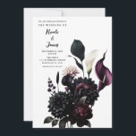 Invitation Dark Moody Romantic Floral Mariage blanc<br><div class="desc">Customisez comme vous voulez.</div>