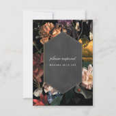 Invitation Dark Moody Romantic Floral Néerlandais Painterly R (Devant)
