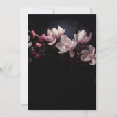 Invitation Dark  Moody Romantic Magnolia Flowers (Dos)