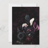 Invitation Dark Moody Romantic Mariage Floral (Dos)