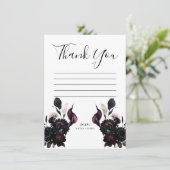 Invitation Dark Moody Romantic Mariage Floral (Debout devant)