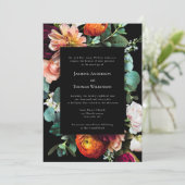 Invitation Dark moody romantique hollandais floral traditionn (Debout devant)