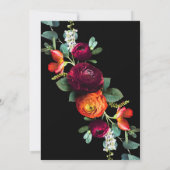 Invitation Dark moody romantique hollandais floral traditionn (Dos)