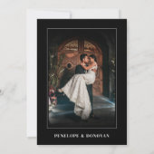 Invitation Dark Photo Magazine QR Code Elegant Boho Mariage (Dos)