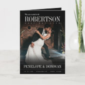 Invitation Dark Photo Magazine QR Code Tout en un Mariage (Devant)