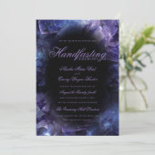 Invitation Dark Purple Boho Witch Crystals Black Handfasting (Debout devant)
