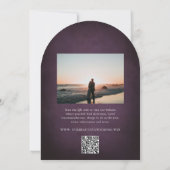 Invitation Dark Purple Fine Art Floral Elegant Wedding (Dos)