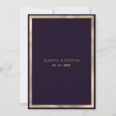 Invitation Dark purple gold luxury glitter drips RSVP (Dos)