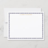 Invitation Dark Purple Hand Painted Striped Frame Note Card (Devant)