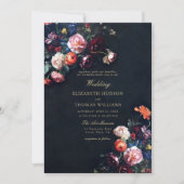 Invitation Dark Romance Fairytale Moody Bouquet Mariage de ma (Devant)