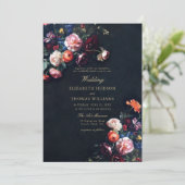 Invitation Dark Romance Fairytale Moody Bouquet Mariage de ma (Debout devant)