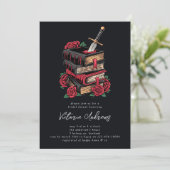 Invitation Dark Romance Romantacy Fête des mariées de réserva (Debout devant)