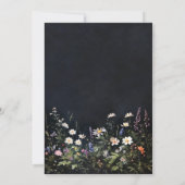 Invitation Dark Romantic Dusk Moody Fleur sauvage Mariage (Dos)