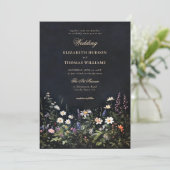 Invitation Dark Romantic Fairytale Moody Fleur sauvage Mariag (Debout devant)