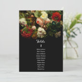Invitation Dark romantic moody wedding seating chart card (Debout devant)