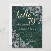 Invitation Dark Roses Vert 70e Anniversaire (Devant)