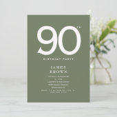 Invitation Dark Sage 90e fête d'anniversaire II (Debout devant)