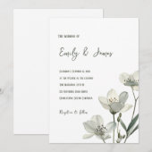 Invitation Dark Sage Green Botanical Wedding (Devant / Derrière)