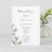 Invitation Dark Sage Green Botanical Wedding (Debout devant)